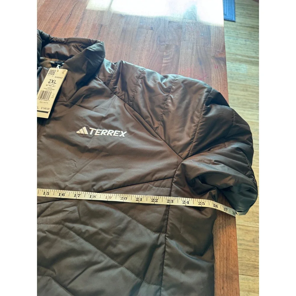 Adidas Terrex Helionic Hooded Insulation Jacket Olive Green Puffer 2XL HF0000